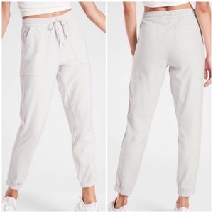 Athleta Light Gray Drawstring Joggers